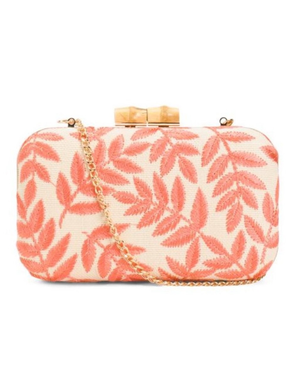 ALESSIA BIANCHI Embroidered Clutch With Clasp